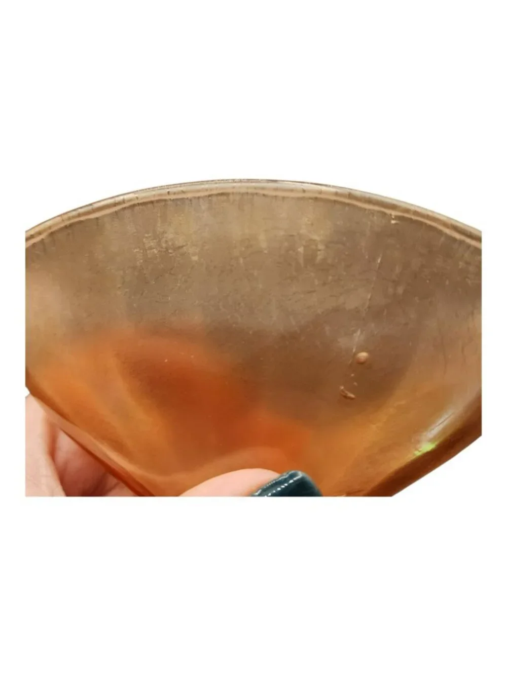 Stretch Art Glass Blush Pink Iridescent Fan Vase 5.25